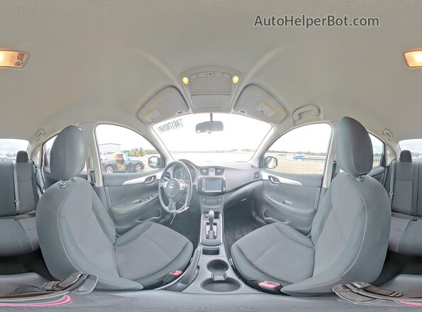 3N1AB7AP6KY436348 2019 NISSAN SENTRA White Widok wnętrza 360 stopni