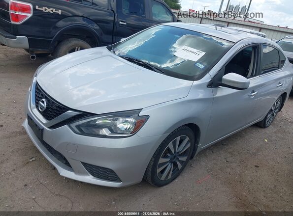3N1AB7AP6KY437855 2019 NISSAN SENTRA Silver Առջևի ձախ երեք քառորդ տեսարան