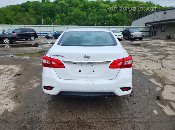 3N1AB7AP6KY441405 2019 NISSAN SENTRA White Widok z tyłu