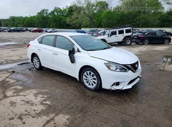 3N1AB7AP6KY441405 2019 NISSAN SENTRA White Przód prawy