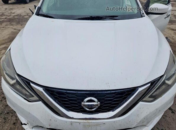 3N1AB7AP6KY441405 2019 NISSAN SENTRA White Widok wnętrza z tyłu