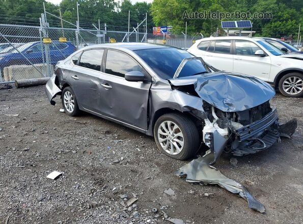 3N1AB7AP6KY450315 2019 NISSAN SENTRA Gray Delantero derecho