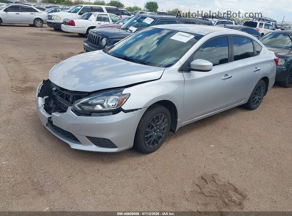 3N1AB7AP7GL643920 2016 NISSAN SENTRA Silver წინა მარცხენა ხედი სამი მეოთხედიდან
