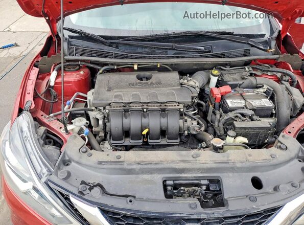3N1AB7AP7GL667344 2016 NISSAN SENTRA Red უკანა სალონის ხედი