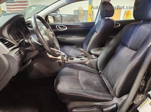 3N1AB7AP7GY324598 2016 NISSAN SENTRA Black Вид салону спереду