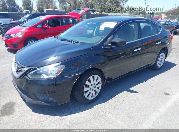 3N1AB7AP7HL636693 2017 NISSAN SENTRA Black Przód lewy