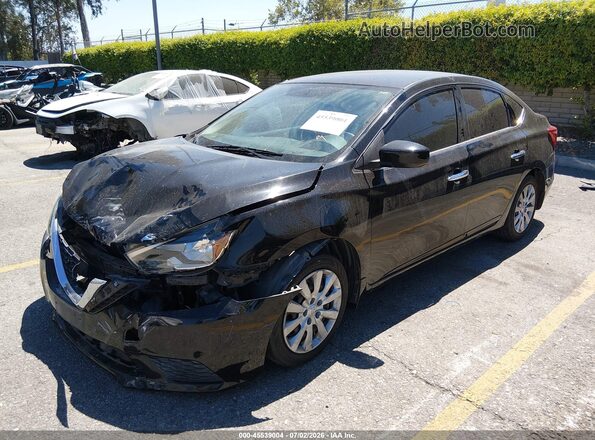 3N1AB7AP7HL649895 2017 NISSAN SENTRA Black Передня ліва чверть