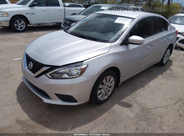 3N1AB7AP7HY211686 2017 NISSAN SENTRA Silver წინა მარცხენა ხედი სამი მეოთხედიდან