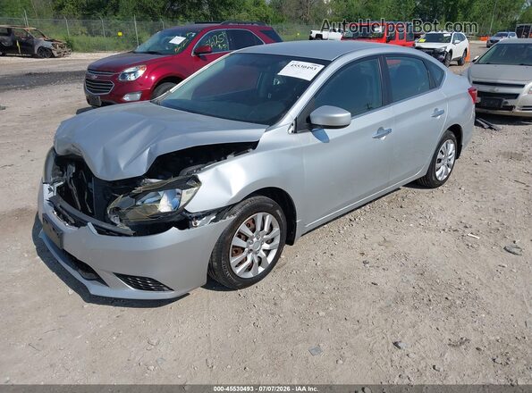 3N1AB7AP7HY212062 2017 NISSAN SENTRA Silver წინა მარცხენა ხედი სამი მეოთხედიდან