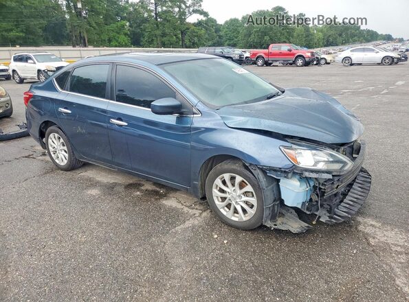 3N1AB7AP7HY228455 2017 NISSAN SENTRA Blue Передня права чверть