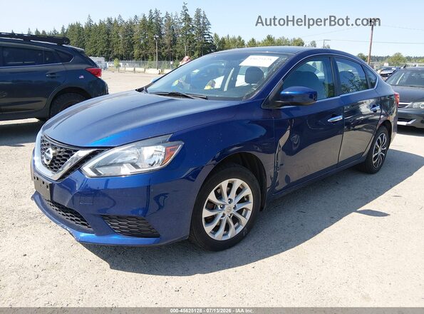 3N1AB7AP7HY267854 2017 NISSAN SENTRA Blue წინა მარცხენა ხედი სამი მეოთხედიდან