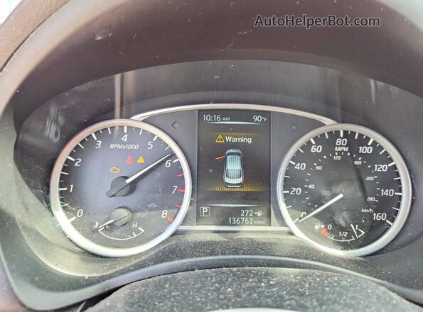 3N1AB7AP7HY281916 2017 NISSAN SENTRA Red Instrument cluster view