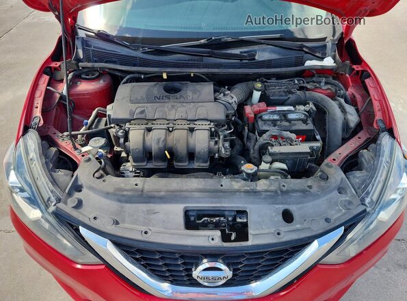 3N1AB7AP7HY281916 2017 NISSAN SENTRA Red Rear interior view