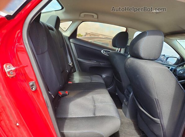 3N1AB7AP7HY281916 2017 NISSAN SENTRA Red Rear seats view