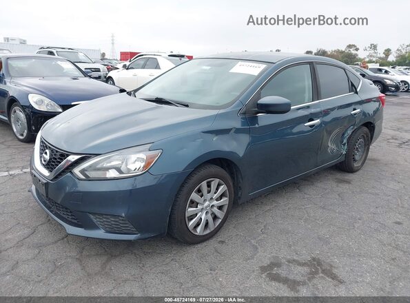 3N1AB7AP7HY291118 2017 NISSAN SENTRA Синий Передняя левая четверть