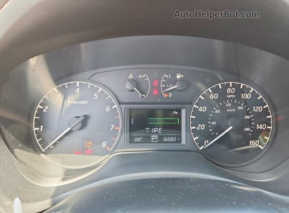 3N1AB7AP7HY299249 2017 NISSAN SENTRA Белый Вид щитка приборов