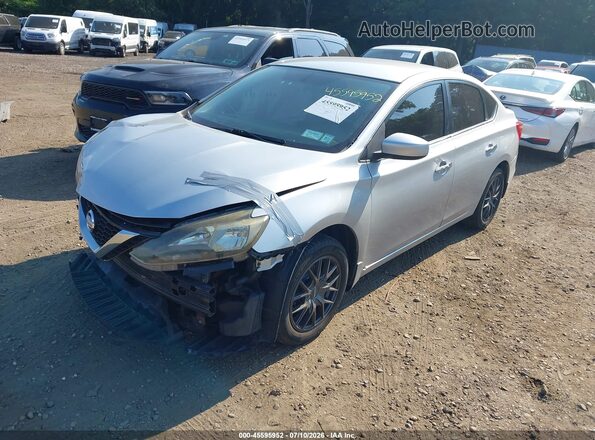 3N1AB7AP7HY342259 2017 NISSAN SENTRA Серебряный Передняя левая четверть