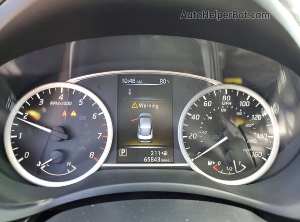 3N1AB7AP7JY236870 2018 NISSAN SENTRA Черный Вид щитка приборов