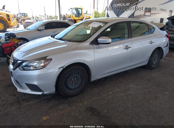 3N1AB7AP7JY255192 2018 NISSAN SENTRA Silver Front left