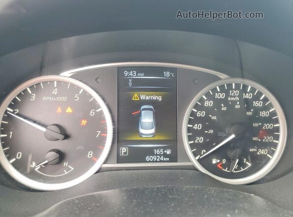 3N1AB7AP7JY296311 2018 NISSAN SENTRA Blue Instrument cluster view