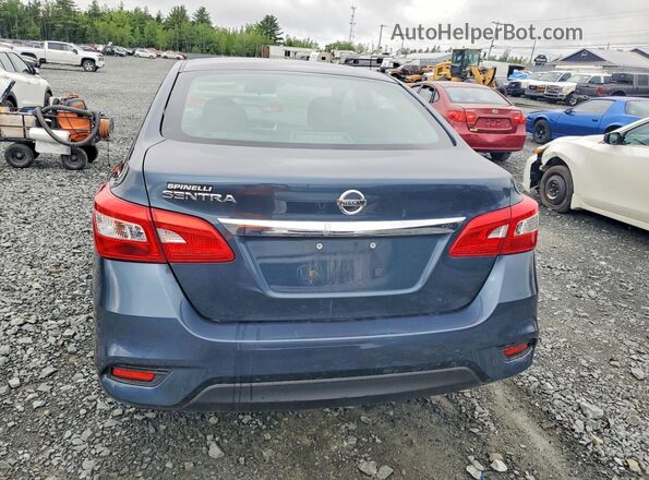 3N1AB7AP7JY296311 2018 NISSAN SENTRA Blue Rear view