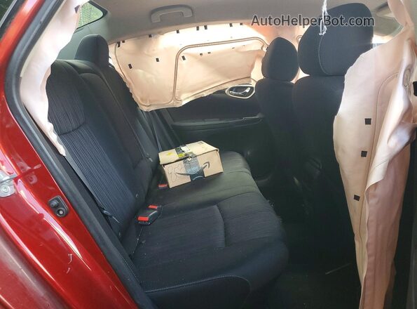 3N1AB7AP7JY296566 2018 NISSAN SENTRA Red Rear seats view