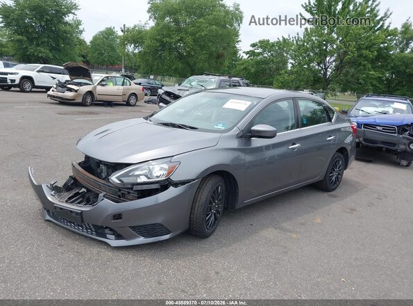 3N1AB7AP7JY297345 2018 NISSAN SENTRA Gray Առջևի ձախ երեք քառորդ տեսարան