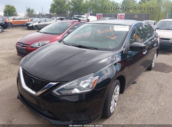 3N1AB7AP7JY324267 2018 NISSAN SENTRA Черный Передняя левая четверть