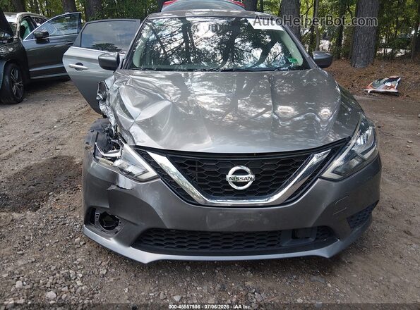 3N1AB7AP7KY215356 2019 NISSAN SENTRA Gray Front view