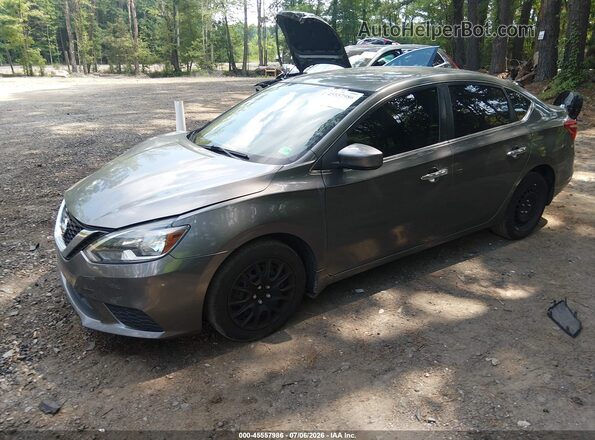 3N1AB7AP7KY215356 2019 NISSAN SENTRA Gray Front left