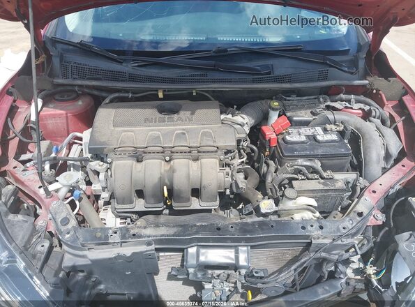 3N1AB7AP7KY219620 2019 NISSAN SENTRA Burgundy უკანა ხედი