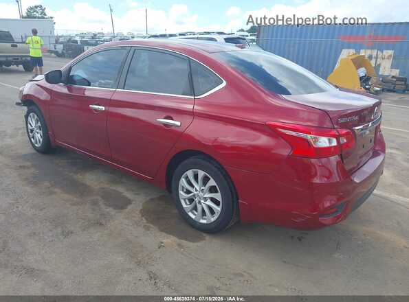 3N1AB7AP7KY219620 2019 NISSAN SENTRA Burgundy უკანა მარცხენა