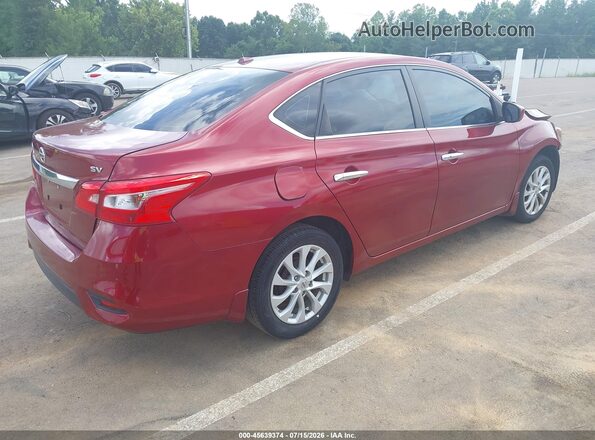 3N1AB7AP7KY219620 2019 NISSAN SENTRA Burgundy უკანა მარჯვენა