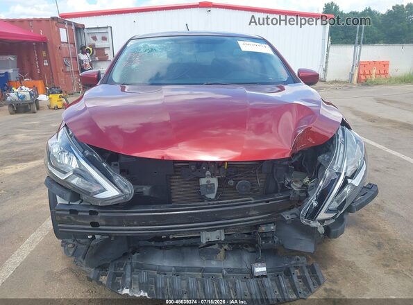 3N1AB7AP7KY219620 2019 NISSAN SENTRA Burgundy უკანა სალონის ხედი