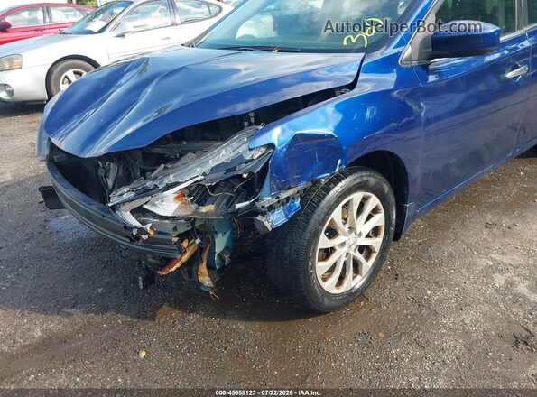 3N1AB7AP7KY273077 2019 NISSAN SENTRA Blue წინა ხედი