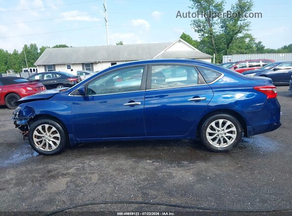 3N1AB7AP7KY273077 2019 NISSAN SENTRA Blue სალონის 360-გრადუსიანი ხედი