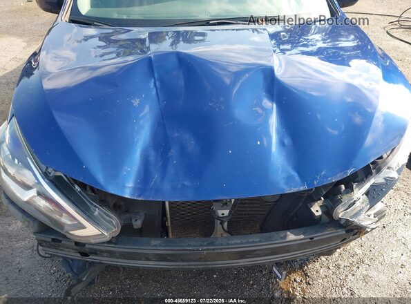 3N1AB7AP7KY273077 2019 NISSAN SENTRA Blue უკანა ხედი