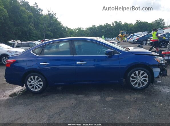 3N1AB7AP7KY273077 2019 NISSAN SENTRA Blue უკანა სალონის ხედი