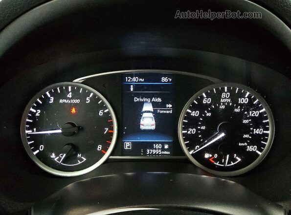 3N1AB7AP7KY335402 2019 NISSAN SENTRA Gray Вид щитка приладів