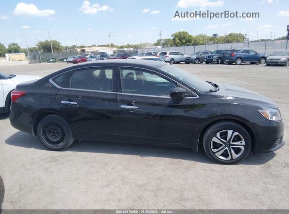 3N1AB7AP7KY335884 2019 NISSAN SENTRA Black Вид задньої частини салону