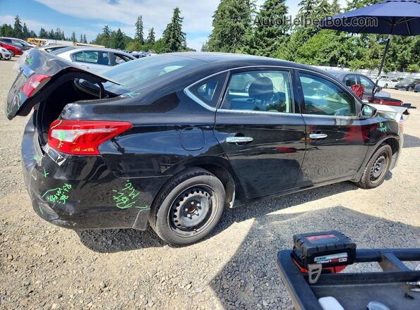 3N1AB7AP7KY335951 2019 NISSAN SENTRA Черный Задняя правая четверть