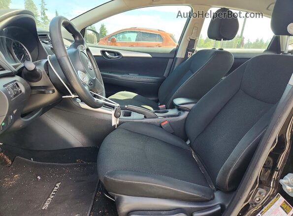 3N1AB7AP7KY335951 2019 NISSAN SENTRA Черный Вид салона спереди