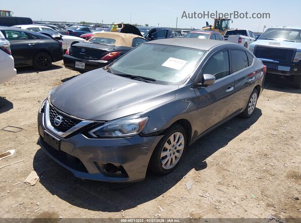 3N1AB7AP7KY344746 2019 NISSAN SENTRA Gray Առջևի ձախ երեք քառորդ տեսարան