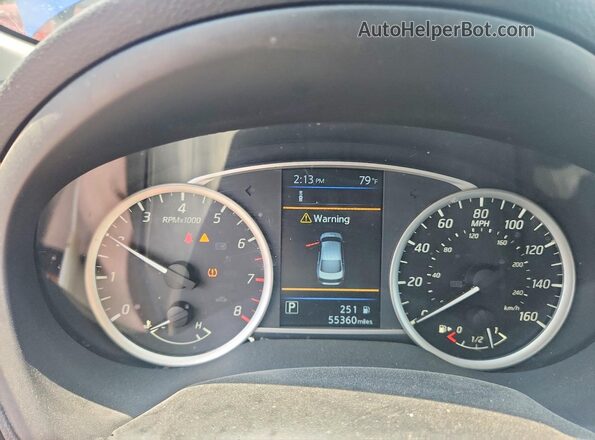 3N1AB7AP7KY375558 2019 NISSAN SENTRA Blue Widok zestawu wskaźników