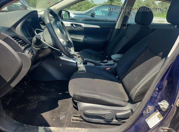 3N1AB7AP7KY375558 2019 NISSAN SENTRA Blue Widok wnętrza z przodu