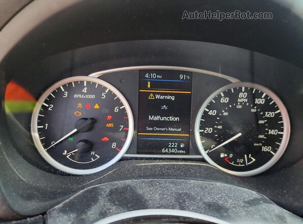 3N1AB7AP7KY391503 2019 NISSAN SENTRA Gray Вид щитка приладів