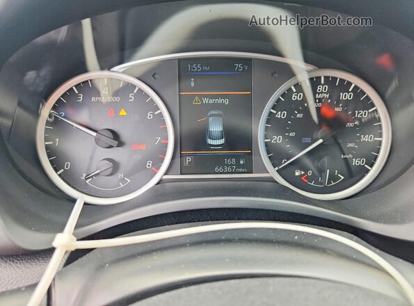 3N1AB7AP7KY422944 2019 NISSAN SENTRA Black Instrument cluster view