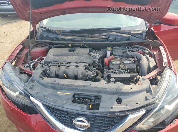3N1AB7AP7KY430770 2019 NISSAN SENTRA Red Սալոնի հետևի տեսք