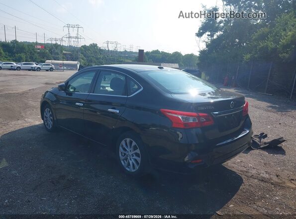 3N1AB7AP7KY431434 2019 NISSAN SENTRA Black Trasero izquierdo