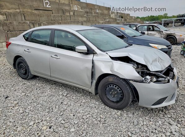 3N1AB7AP8GY226650 2016 NISSAN SENTRA Серебряный Передняя правая четверть